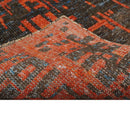 Hand Knotted 4x6 Rust and Charcoal Modern Abstract  Recycled Silk Area Rug