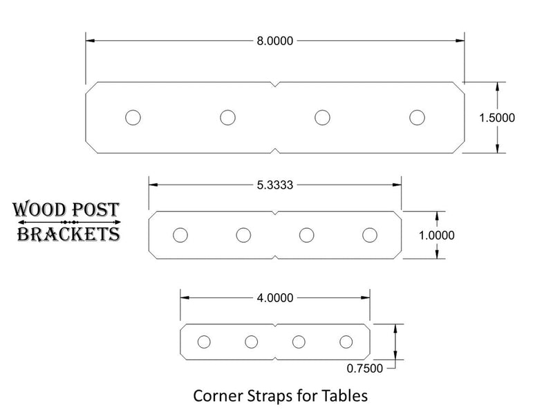 Table Corner Bracket, Table Edge Strap