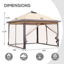 Ainfox 11Ft X 11Ft Steel Frame Pop-up Canopy