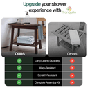 Tranquillo Solid Wood Shower Bench - Durable Shower Stool Wood