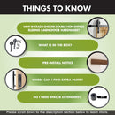 Non-Bypass Sliding Barn Door Hardware Kit - Spoke Wheel Design Roller