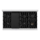 ZLINE 48"Classic Gas Range, Convection Gas Oven, DuraSnow® Stainless Steel, White Matte Door CGRS-WM-48