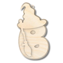 Unfinished Wood Layered Letter Halloween Witch Tags | A-Z | 3 Piece | 6" Tall | 1/8" Wood | Wood Craft DIY