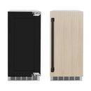 ZLINE 15" Touchstone Clear Cube Ice Maker Drain Pump Panel Ready Door Black Matte Door ICCDPZ-15-MB