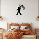 Bigfoot Foot American Flag - Metal Wall Art