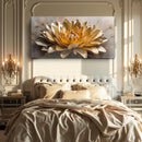 Golden Dandelion Minimalist Abstract Wall Art VII