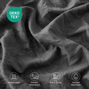 Stone Washed Duvet Cover Set - Gray