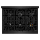 ZLINE 36" Select Dual Fuel Range Gas Cooktop Electric Convection Oven Black Stainless Steel HDRB-36