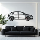 Audi A1 Metal Car Wall Art with Rotating Wheels - Handmade Car Silhouette Decor - Automotive Wall Art for Petrolheads-KAFMEKA094