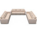Ainfox 9-Seat Modular Sectional Sofa Sleeper Sofa Flannel Sofa with Storage Seat Beige