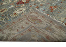 Hand Knotted Gray, Red and Beige Traditional Vintage Style Custom Made Wool Area Rug