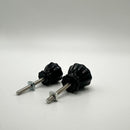 Fluted Glass Knob Vintage Old-Cut Replica Front Mounted Retro Depression Era