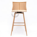 ASILAH Beige Rattan Swivel Barstool