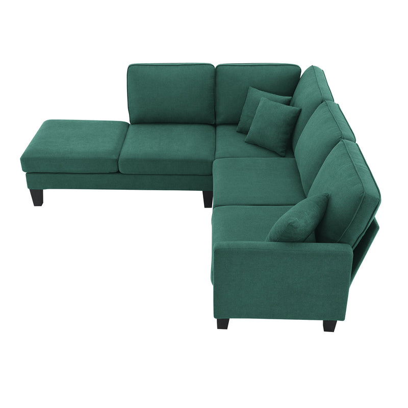 Walker Edison | Terrycloth Modern Sectional Sofa