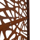 Outdoor & Indoor Privacy Screen Metal Privacy Screen 76' H×48' W, Freestanding Decorative Privacy Screen for Deck Balcony Patio, Rust Red Steel