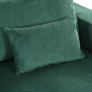 U_Style Corduroy Double Sofa Bed with 2 Pillows, Perfect for Living Rooms, Apartments, Offices