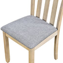 TREXM 5-Piece Wood Dining Table Set Round Extendable with Chairs Natural Wood Wash Solid Wood Construction