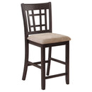 Lavon Wood Counter Height Dining Chair Tan and Espresso (Set of 2)