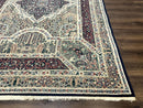 Persian Rug 8x11, Belgium Power Loomed Rug, Kirman Lavar Floral Design, Vintage Rug