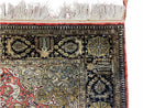 Persian Qum Silk Rug 3.8 x 5.6, Silk on Silk, Animal Pictorials, Fine 330 KPSI