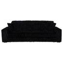 Jacana Corduroy Upholstered Dual Power Chaise Sofa Black