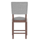 5-Piece Counter Height Dining Set, Faux Marble Bar Table with 4 Upholstered Chairs, Mid-Century Style for Kitchen or Small Spaces