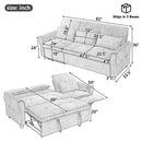 2-in-1 Sofa 82' Three-Seater with Sofa Bed and Reversible Recliner, Dark Grey Chenille