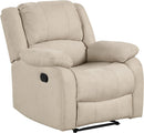 Oatmeal Wall Hugger Manual Recliner Chair For Living Room