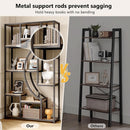 Tall Industrial Bookshelf Set Of 2 Geometric Gray Wash