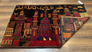 Balouch Rug 3x5, City Pictorial, Afghan Rug