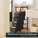 Narrow Dresser Nightstand With Led Charging Station