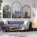 Wall Mirror Black Arched Farmhouse 41.3 x 24 x 1 Inches