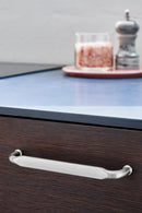 Satin Steel "Gate" Knob and Drawer Pull