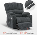 Dark Grey Power Lift Recliner With Massage And USB Charging