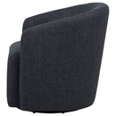 Mossbrook Fabric Upholstered Swivel Accent Chair Anthracite