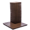 76-Pack 11.42'x11.42' Plastic Interlocking Deck Tiles - 68.80 Sq.Ft Outdoor Plastic Flooring  Super Durable & Waterproof  All-Weather Indoor/Outdoor Use  Eco-Friendly Non-Toxic Material