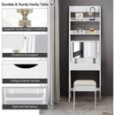 3 In 1 Vanity Table With Flip Top Mirror Makeup Desk