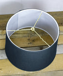 16"W x 10"H Shallow Drum Hard Back Textured Slate Blue