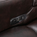 Premium Power Recliner with Storage Arms, Cupholders, Swivel Tray Table and Cell Phone Stand, Brown PU Leather, 35'' x 29.9'' x 41.2''