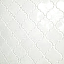 Whisper White Arabesque 10.83" x 15.5" Glazed Ceramic Mesh-Mounted Mosaic Wall Tile Pattern-MSI Collection
