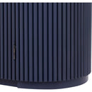 Vertical Striped Door Storage Cabinet with Metal Handles, Adjustable, Suitable for Study, Entryway and Living Room