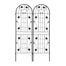 2 Pack Metal Garden Trellis 71' x 19.7' Rustproof Trellis for Climbing Plants Outdoor Flower Support Black