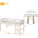 Twin Loft Bed With Rolling Desk And Storage For Small Rooms