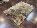 Modern Abstract Area Rug 5x7, Floral Design, Contemporary Carpet 5 x 7, Multicolor