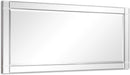 Modern Squared Corner Rectangle Wood Wall Mirror 24 x 54