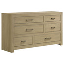 Hendricks 6-drawer Bedroom Dresser Storage Cabinet Light Oak