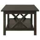 Rachelle 3-piece Rectangular Coffee Table Set Deep Merlot