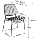 Dining Chairs Set of 2 Modern Retro Linen Chair with Bentwood Back Upholstered Seat Metal Legs Adjustable Foot for Kitchen Dining Room Chairs(Gray Linen)