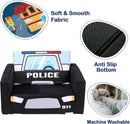 Kids Sofa Bed Black With Storage Pockets For Playroom