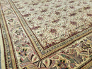 12' X 18' One-of-a-Kind Indian Agra Hand-Knotted Wool Rug Handmade Organic Dyes